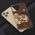Henkilökohtainen Pet In the Love Heart TPU Slim Phone Case nimi ja Daisy Butterfly Elementti lahja Dog Cat Loverille