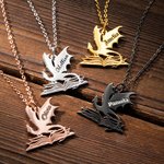 Personalizada Libro Dragón collar con nombre Cumpleaños Aniversario Regalo para el lector amante de los libros