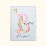 Personalized PU Leather Easter Peter Rabbit Passport Cover with Name and Initial Birthday Easter Gift for Kids Travel Lovers