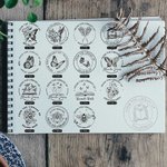 Personalised Butterfly Bee Bird Book Embosser Stamp with Name Text Birthday Reading Party Gift for Reader Insect Lover