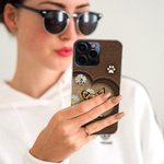 Henkilökohtainen Pet In the Love Heart TPU Slim Phone Case nimi ja Daisy Butterfly Elementti lahja Dog Cat Loverille