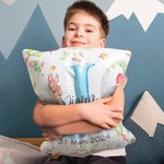 Housse d'Oreiller en Paillettes et Flanelle à Motif Pierre Lapin Housse Personnalisée avec Initiale Nom Date Cadeau d'Anniversaire Pâques pour Famille