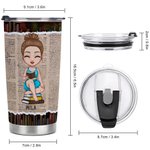 Gobelet Personnalisé avec Image Thème Just A Girl Who Loves Books Cadeau pour Amatrices des Livres