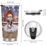 Personalizzato Just A Girl Who Loves Books 20oz Tumbler Regalo di Natale di lettura per gli amanti dei libri