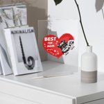 Personalisierte niedliche Katze Hund Pfote druckt besten Papa / Mama jemals Acryl Plaque Geschenk für Tierliebhaber