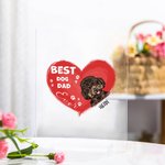 Personalisierte niedliche Katze Hund Pfote druckt besten Papa / Mama jemals Acryl Plaque Geschenk für Tierliebhaber