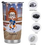 Personalizzato Just A Girl Who Loves Books 20oz Tumbler Regalo di Natale di lettura per gli amanti dei libri