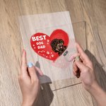 Personalisierte niedliche Katze Hund Pfote druckt besten Papa / Mama jemals Acryl Plaque Geschenk für Tierliebhaber