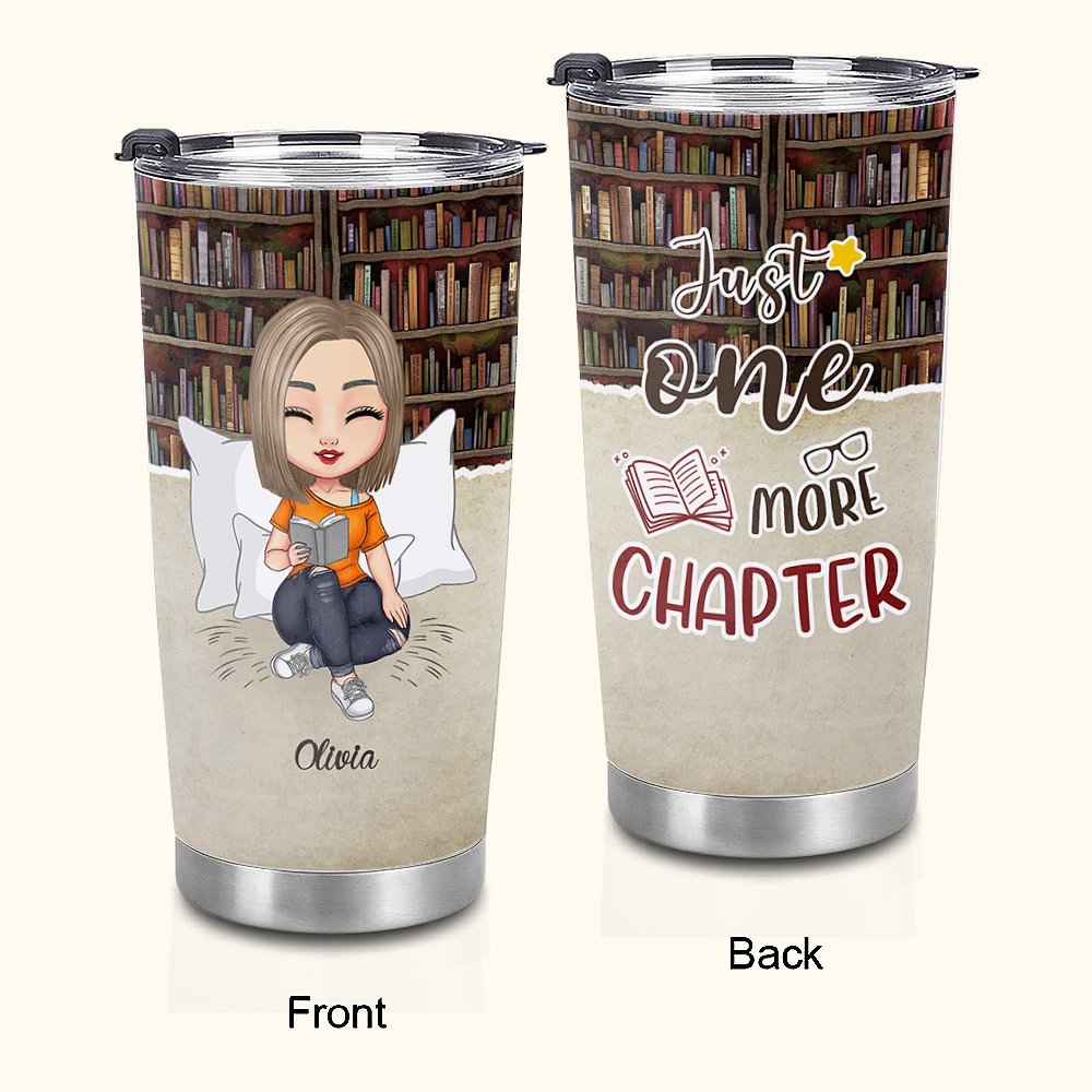 Gobelet Personnalisé avec Image Thème Just One More Chapter Cadeau Anniversaire pour Lecteurs