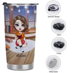 Gepersonaliseerde Just One More Chapter 20oz Tumbler Kerstcadeau voor boekenliefhebbers
