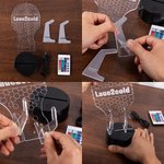 Henkilökohtainen LED-ohjain ja kuulokkeiden akryylipöytäjalusta, jossa on 12 valomoodia Switch Gaming Room Accessory -lahja pelin ystäville