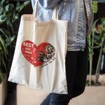 Cuore personalizzato Best Mom Canvas Tote Bag con nomi 1-3 animali domestici Regalo di compleanno per proprietari di animali domestici