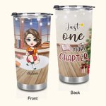 Gepersonaliseerde Just One More Chapter 20oz Tumbler Kerstcadeau voor boekenliefhebbers