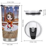 Gepersonaliseerde Just One More Chapter 20oz Tumbler Kerstcadeau voor boekenliefhebbers