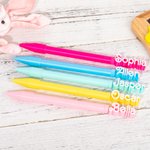 Personalized Multi-Color 3D Printed Retro Dolly Font Name Pen 0.5mm Set of 2 Back to School Gift for Student Classmate Teacher