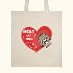 Cuore personalizzato Best Mom Canvas Tote Bag con nomi 1-3 animali domestici Regalo di compleanno per proprietari di animali domestici