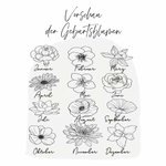 Personalisierte PU-Leder Dreifach-Geldbörse mit Schmetterling und Geburtsblume Münze Geldschein Portemonnaie Geschenk Geburtstag Weihnachten für Damen