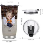 Personalised Just One More Chapter 20oz Tumbler Birthday Reading Gift for Book Lovers for Hot and Cold Drinks