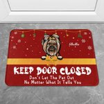 Personalisierte niedliche Haustier Schneeflocke Fußmatte mit Namen 1-6 Haustiere Home Dekoration Housewarming Geschenk für Hund Katze Liebhaber