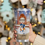 Personalizzato Just A Girl Who Loves Books 20oz Tumbler Regalo di Natale di lettura per gli amanti dei libri
