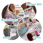 Personalised I Love You My Soul Lover Blanket with Line Heart and Names Anniversary Valentine's Day Gift for Couple