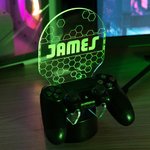 Henkilökohtainen LED-ohjain ja kuulokkeiden akryylipöytäjalusta, jossa on 12 valomoodia Switch Gaming Room Accessory -lahja pelin ystäville