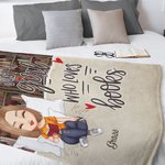 Personalised Just A Girl Who Loves Books Soft Blanket Home Decoration Birthday Reading Gift for Book Lovers