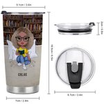 Gepersonaliseerde Just A Girl Who Loves Books 20oz Tumbler Verjaardagscadeau voor boekenliefhebbers
