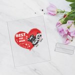 Personalisierte niedliche Katze Hund Pfote druckt besten Papa / Mama jemals Acryl Plaque Geschenk für Tierliebhaber