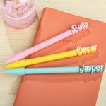 Personalized Multi-Color 3D Printed Retro Dolly Font Name Pen 0.5mm Set of 2 Back to School Gift for Student Classmate Teacher