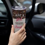 Gepersonaliseerde Just A Girl Who Loves Books 20oz Tumbler Verjaardagscadeau voor boekenliefhebbers