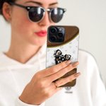 Custodia per telefono personalizzata in TPU a tema animale domestico con nome e impronte di zampe, regalo per gli amanti dei cani e dei gatti