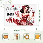 Gepersonaliseerde Mooie Elegante Vrouwen Patroon Keuken Placemat met Naam Set van 4 Verjaardag Housewarming Gift voor haar