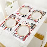 Gepersonaliseerde Mooie Elegante Vrouwen Patroon Keuken Placemat met Naam Set van 4 Verjaardag Housewarming Gift voor haar