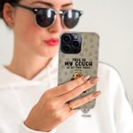 Custodia per telefono personalizzata in TPU a tema animale domestico con nome, citazione divertente e impronte di zampe Elemento regalo per chi ama i cani e i gatti