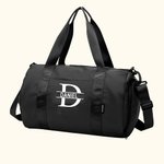 Sac de Voyage Personnalisé avec Nom et Initiale Sac Imperméable de Grande Capacité Cadeau Vacances Exercices Physiques pour Amateur Sport et Voyage