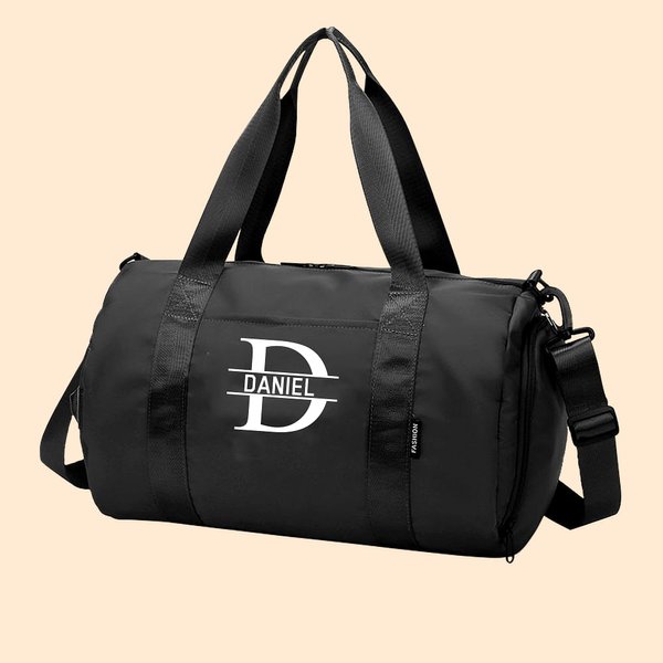 Sac de Voyage Personnalisé avec Nom et Initiale Sac Imperméable de Grande Capacité Cadeau Vacances Exercices Physiques pour Amateur Sport et Voyage