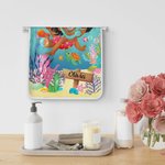 Personalized Ocean Diving Quick Dry Absorbent Coral Velvet Towel with Name Daily Beach Accessory Gift for Kid