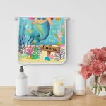 Toalla de baño personalizada de terciopelo coral con nombre Sirena del océano agradable a la piel Regalo diario de verano para niña