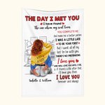 Personalised I Love You Forever And Always Blanket with Living Room Background Love-inspired Home Decor Anniversary Gift for Couple