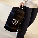 Sac de Voyage Personnalisé avec Nom et Initiale Sac Imperméable de Grande Capacité Cadeau Vacances Exercices Physiques pour Amateur Sport et Voyage