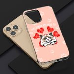 Personifierad Denna människa tillhör söt husdjur TPU Slim Phone Case med namn och tassavtryck Hjärtgåva för hundkattälskare