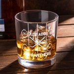 Verre à Whisky Personnalisé avec Texte Gravé Motif Hockey Cadeau Anniversaire Fête des Pères pour Papa Mari