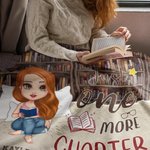 Personalized Just One More Chapter Soft Blanket Home Decoration Birthday Reading Gift for Book Lovers
