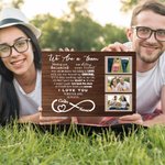 Personalised We Are A Team Couple Canvas Wall Art with Name and Photo Wall Decor Anniversary Wedding Gift for Couple