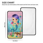 Toalla de baño personalizada de terciopelo coral con nombre Sirena del océano agradable a la piel Regalo diario de verano para niña