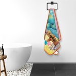 Personalized Mermaid Marine Absorbent Soft Coral Velvet Bath Towel with Name Summer Party Accessory Gift for Girl
