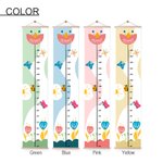 Personalised Flowers Butterflies Children Growth Height Chart with Name Room Decor Birthday Gift for Baby Kids