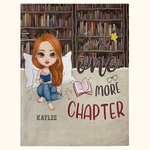 Personalized Just One More Chapter Soft Blanket Home Decoration Birthday Reading Gift for Book Lovers