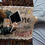 Personalized Just One More Chapter Soft Blanket Home Decoration Birthday Reading Gift for Book Lover